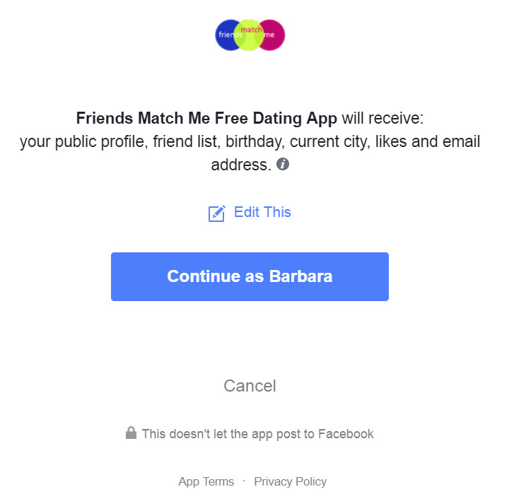 Friends Match Me, Facebook Dating App, Join