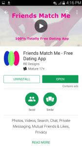 Friends Match Me app on Google Play Store