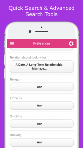 Friends Match Me app Match Prefernces